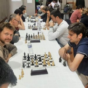 Première partie de tournoi face au champion de l'Hérault